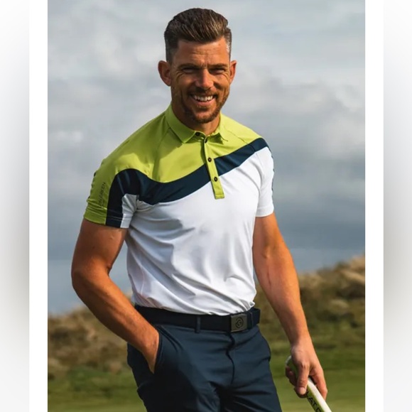 Galvin Green Magnum Green White Navy Golf Polo Shirt Size XL - Picture 13 of 13